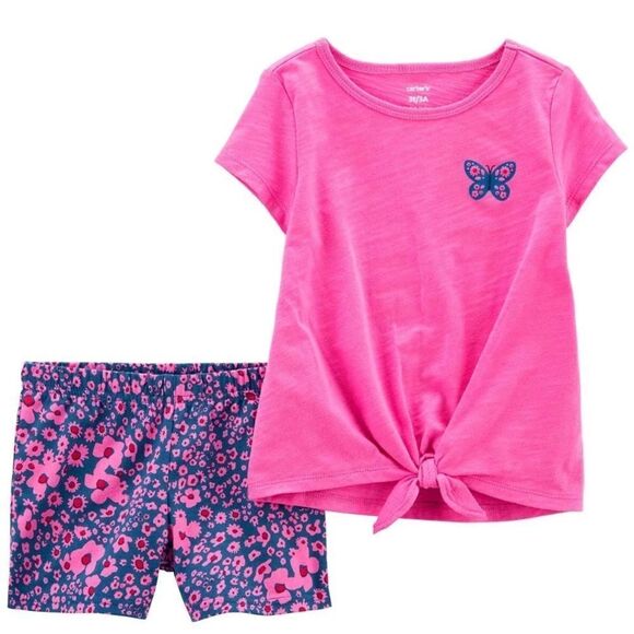 Carter's Baby Girl Shorts & Top  4-pc Set Size 3T - Picture 2 of 13